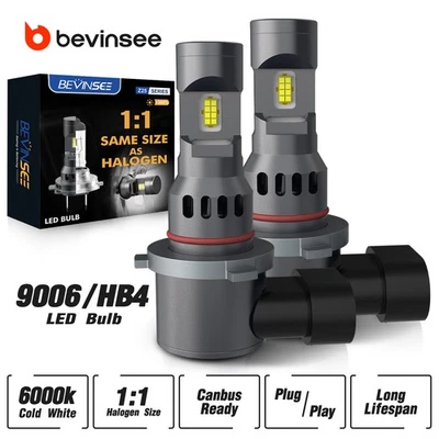 9006 HB4 LED Fog Light Bulbs for Lexus GS300 1998-2006 Super Bright 6000K White - Image 1 of 4