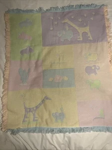 Carters John Lennon Echte Liebe Tiere Baby Decke Gewebt Wandteppich Fransen 31x36" - Bild 1 von 6