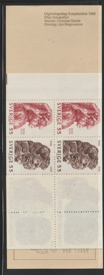 Sweden    1969   Sc # 830a      Complete Booklet    Pane of 10    MNH - Image 1 of 1
