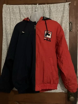 Vintage 90s Fila Italia Jacket Red & White Puffer Jacket Sz Large - Image 1 of 4