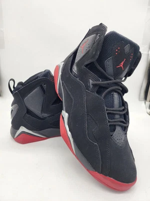 Jordan True Flight Negro/Gimnasio Rojo-Metálico Plata 342964 001 Viene con Caja Talla 11 Foto 1 de 4