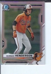 Gunnar Henderson 2021 Bowman Chrome Draft Prospect Refractor - Picture 1 of 1
