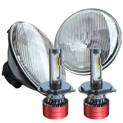 Par DOT para faros redondos LED 7 pulgadas MG MGB 1969-1981 faros bombillas altas/bajas Foto 1 de 4