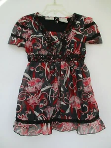Mary Kate and Ashley Girl's Size XS Floral Short Sleeve Dress - Picture 1 of 12