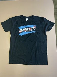 VINTAGE TNA IMPACT WRESTLING LOGO MENS BLACK SHIRT SIZE XL X-LARGE! - Picture 1 of 13