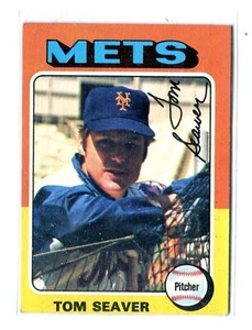 Topps Tom Seaver #370 1975 Salón del Automóvil de Nueva York Mets (ver escaneos para ver estado) - Imagen 1 de 2