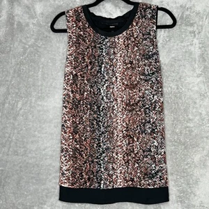 Mossimo XL Tank Top Shirt Brown Black Snake Print Sleeveless Round Neck Womens - Picture 1 of 6