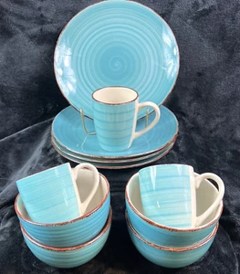 Royal Norfolk Turquoise Swirl~~Set Of 11 Pieces - Picture 1 of 10