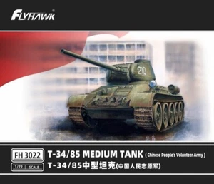 Carro armato medio 1/72 T-34/85 (esercito volontario popolare cinese) - Flyhawk FH3022 - Foto 1 di 10