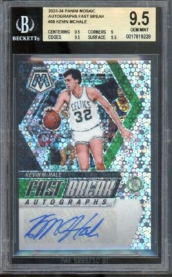 2023-24 Panini Mosaic Kevin Mchale #58 Fast Break Auto Celtics BGS 9,5 Foto 1 de 2