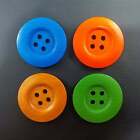 4pcs 50mm Buttons Painted Wooden 4-Hole Coat Boots Upholstery Flower Butterfly S