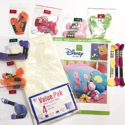 Leisure Arts Pooh Pals Light Up a Room Counted Cross Stitch Patterns DMC Floss - Image 1 of 4