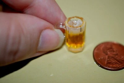 FARROW INDUSTRIES INC. Miniature Beer Mug Filled recreation in 1:12 doll scale