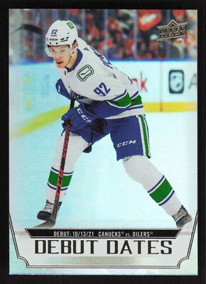 2022-23 Upper Deck #DD-2 Vasily Podkolzin Debut Dates Card TCCCX - Image 1 of 2