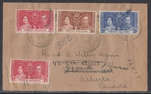 Virgin Islands - Jul 3, 1937 Cover to Canada - Imagen 1 de 2