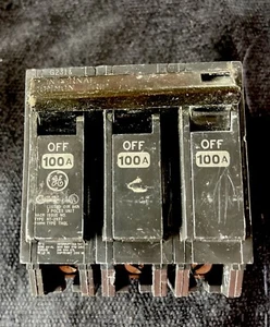 GE THQL3100 Circuit Breaker 3 Pole 100 Amp - Picture 1 of 7