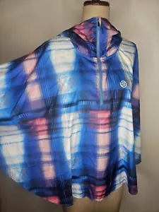 SKINS PONCHO, LIGHTWEIGHT CHECK PRINT, SIZE SMALL/MEDIUM - Picture 1 of 7