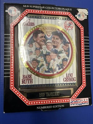 1994 Sports Impressions LOU GEHRIG BABE RUTH Collector's Plaque, numbered, nib - Image 1 of 4