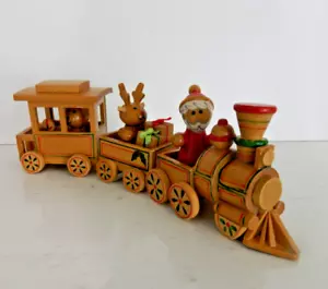 Vintage Wooden Santa Christmas Train | R. Dakin & Co. | 1984 | Made in Taiwan - Picture 1 of 8