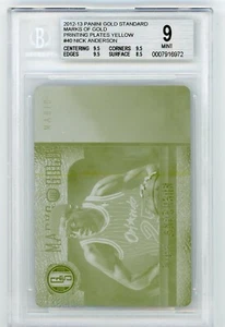 PLACA DE IMPRESIÓN NICK ANDERSON 2012-13 PANINI ESTÁNDAR DE ORO MARCA 1/1 BGS 9 - Imagen 1 de 2
