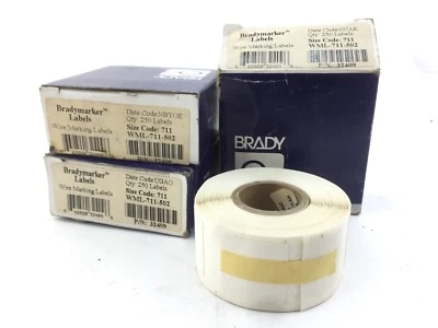 3 boxes of Brady 1/2" White wire marking labels, Vinyl, WML-705-502 - Image 1 of 4
