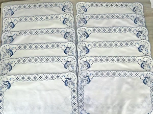 Vintage Blue & White Blue Danube Blue Onion Classic Pattern Placemats Set of 12 - Bild 1 von 10