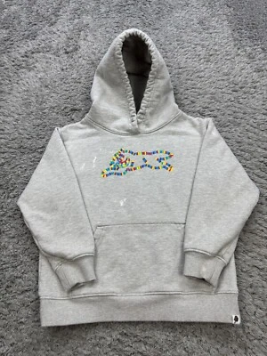 Ice Cream Sweatshirt Boy Girl 5/6 Chewing Gum Heather Gray Fleece Hoodie - Image 1 of 4