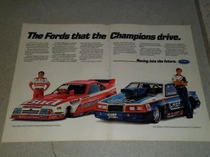 1986 FORD THUNDERBIRD COUPE KENNY BERNSTEIN BOB GLIDDEN AD / ARTICLE - Bild 1 von 1
