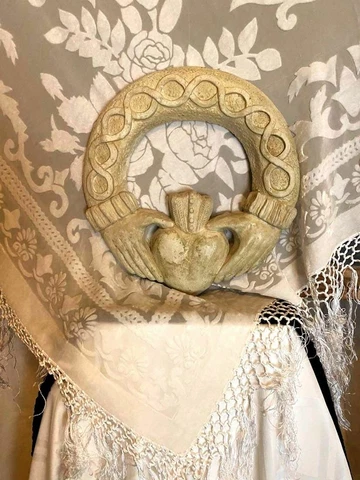 Celtic Claddagh Handcrafted Potters Wall Hanging Cover