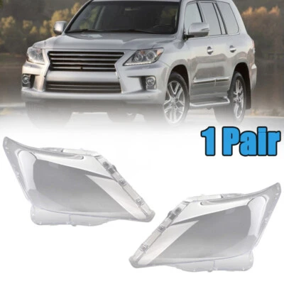 Left&Right Clear Lens Cover Headlight For Lexus LX 570 2007 2008 2009 2010-2012 - Image 1 of 4