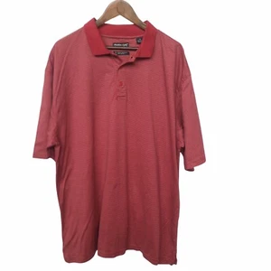 Austin Golf Men Stripe T-Shirt Size XL Cotton Red Double Mercerized Stretch - Picture 1 of 10