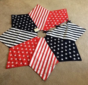 60" US Flag Christmas Tree Skirt Trimsetter by Dillards Embroidered retail$199 - Picture 1 of 11