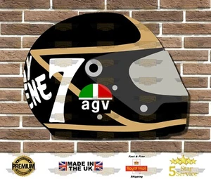 Barry Sheene Replik Helmschild Wandtafel Garage Schild Mann Höhle Bar - Bild 1 von 5