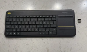Logitech Wireless Touch Keyboard K400 Plus Black Built-In Multi-Touch Touchpad - Picture 1 of 4