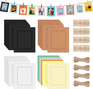 Cardboard Picture Frames, 40 Set 4“ Papier Bilderrahmen, enthält bunte Papp-Foto - Bild 1 von 7