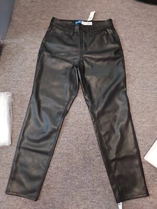Old Navy High Rise O G Straight Kunstlederhose Größe 0 - Bild 1 von 8