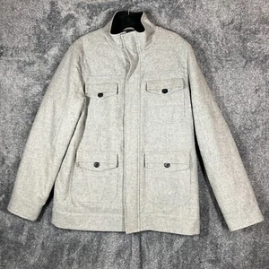 BKE Buckle Jacke Herren XL grau Scheunentaschen Kunstfell gefüttert Full Zip schwer Winter - Bild 1 von 9
