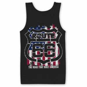 Offiziell lizenziertes Route 66 America Tank Top Trägershirt S-XXL Größen - Bild 1 von 1