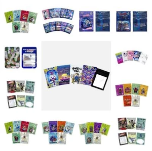 100 bolsas de mezcla translúcidas láser de dibujos animados a prueba de olores bolsa gruesa con cierre de cremallera  - Imagen 1 de 23