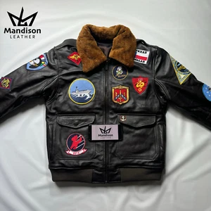 Tom Cruise G1 Fliegerjacke, Top Gun Tom Cruise Lederjacke, Maverick Jacke. - Bild 1 von 8