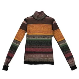 Jean Paul GAULTIER HOMME Printed Turtle Neck Mesh T Shirt Size 48(K-147882) - Picture 1 of 12