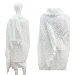 Quality Ihram Ehram for Men Umrah Hajj 100% White Soft Cotton Hajj Towel UK - Picture 1 of 7