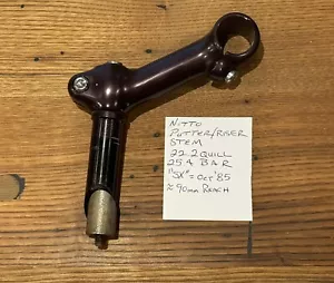1985 Nitto MTB Putter Quill Stem 1-inch 22.2 25.4 Bronze Japan 90 x 25 Degree - Picture 1 of 6