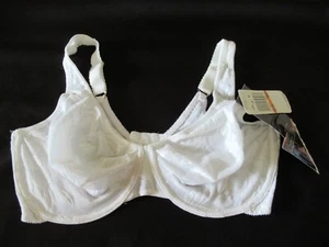 Olga 40DD Minimizer Bra WHITE Sheer Tapestry floral Full Figure Under Wire 35984 - Picture 1 of 3