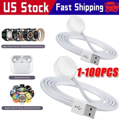 LOTE de cable de carga USB magnético cargador para Apple Watch iWatch Series 2/3/4/5/6 Foto 1 de 4