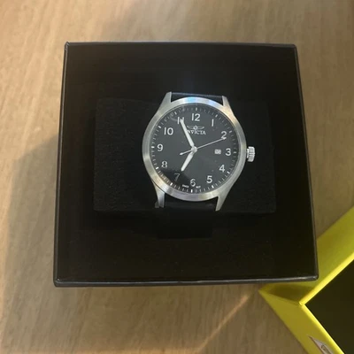 Invicta Men's CELESTIAL 43mm black Dial Quartz CLASSIC black LEATHER  Watch - Image 1 of 4