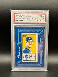 CLAYTON KERSHAW - 2009 TOPPS T-206 MINI FRAMED #FMA22 AUTO PSA 9 Dodgers - Picture 1 of 2