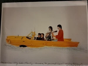 Beatles All You Need Is Love Drawing Bobby Fleischer Signed 8.5" x 11" - Picture 1 of 2
