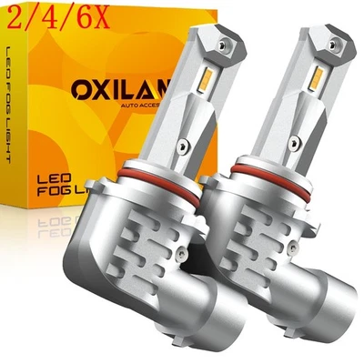 2/4/6X Car LED Fog Light Bulbs 9145 9140 H10 Amber Yellow Driving Lamp Bulb DRL - Image 1 of 4