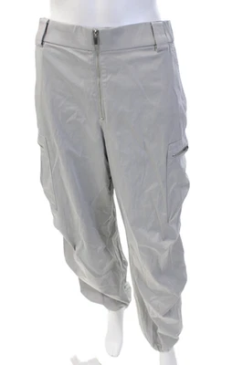 Zara Unisex Gray Cargo Windbreaker Pants Drawstring Size S - Image 1 of 4